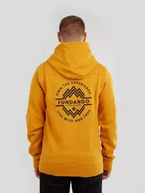 Fundango West Point Hooded Pullover férfi kapucnis pulóver sárga színben 3